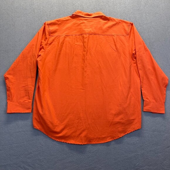 GH Bass & Co Explorer Men's Size XXL Orange Pocketed Fishing Shirt Long Sleeve. - Picture 2 of 12